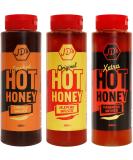 JD's Hot Honey 3 Set Jalapeno Habanero Chipotle 350g x 3 Sauces - Buy Online on SooperMarket.com