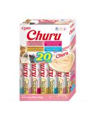 Inaba Churu Puree Multipack - 20 Tubes (5 Tuna with Salmon 5 Tuna with Shrimp 5 Tuna with Bonito Flakes 5 Tuna with Seafood) - Ideal for Cats - International Shipping Available - Buy Online on SooperMarket.com