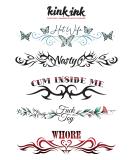 Kink Ink - 5 Large Sexy Naughty Temporary Tattoos for Women Ladies - Adult Fun for Lower Back Legs Arms Stomach - Buy Online on SooperMarket.com