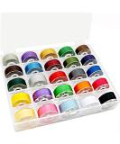 New brothread 25pcs Assorted Colors 70D/2 Prewound Bobbin Thread Size A SA156 for Embroidery & Sewing - 60wt Assorted Colors - Buy Online on SooperMarket.com