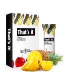 That's it. Apple + Pineapple 100% Natural Real Fruit Bar, Best High Fiber Vegan, Gluten Free Healthy Snack, Paleo for Children & Adults, Non GMO No Added Sugar, No Preservatives Energy Food (12 Pack) - Buy Online on SooperMarket.com