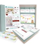 Baby Memory Book w/Keepsake Box & 30 Monthly & Baby First Milestone Stickers - Gender Neutral First Year Scrapbook Journal - Baby Photo Album for Boys & Girls - Buy Online on SooperMarket.com
