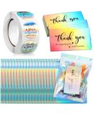 620-Piece Thank You Cards and Stickers Set with Gold Foil - Perfect for Small Business Owners - Holographic Design - Buy Online on SooperMarket.com
