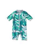 Baby Boys Green Sunsuit with UPF 50+ Sun Protection & Zipper Swimwear Set - 3-6 Months - Buy Online on SooperMarket.com