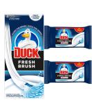 Toilet Cleaner Starter Kit Bundle Includes 1 Duck Fresh Brush With Holder and 24 Flushable Cleaning Duck Fresh Brush Refill Pads - Buy Online on SooperMarket.com
