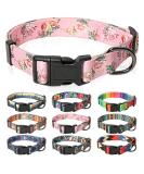 HEELE Dog Collar Medium Multi-Colour Patterned Soft Comfy Dog Pet Collars Easy Adjustable Collar for Small Medium Dogs Indoor Outdoor Activities Pink M M (Length 34-53cm Width 2cm) Pink - Buy Online on SooperMarket.com