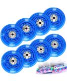 TOBWOLF LED Light Up Inline Skate Wheels with ABEC-7 Bearings - 70mm 82A - Teens Replacement Roller Skate Wheels - Buy Online on SooperMarket.com