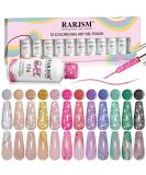 RARJSM Reflective Glitter Nail Art Gel Liner Flash Diamond Painted Gel Nail Polish 12 Colors 5ml Sparkle Silver Brown Hot Pink Green Black Pigment Gel UV LED Soak off Curing Requires for Nail Design 12pcs Reflective Glitter Set - Buy Online on SooperMarket.com