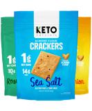 Keto Crackers low carb crackers (Variety Pack) Keto friendly snack crackers almost zero carb no sugar (3 Pack) almond flour crackers healthy snack absolutely gluten free crackers paleo snack friendly - Buy Online on SooperMarket.com