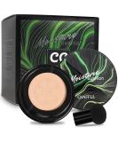 Mushroom Head Air Cushion CC Cream Moisturizing Concealer Cream Moisturizing BB Cream Makeup Base Long Lasting with Mushroom Makeup Sponge Easy to Apply (Nautural) - Buy Online on SooperMarket.com