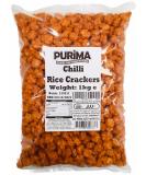 Chilli Rice Crackers 1kg Hot Crunchy Crispy Sweet & Spicy Flavour - Ready to Eat Fried Thai Rice Cracker Snack Large Bulk Bag Chili Snacks Mini Bite Sized Senbei Bites - Vegan - PURIMA 1 kg (Pack of 1) - Buy Online on SooperMarket.com