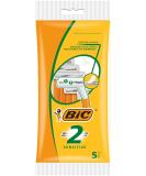 BIC 2 Sensitive Men's Razors - 25 Disposable Blades for Precise Shaving | International Shipping Available - Buy Online on SooperMarket.com