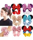 6 Pack Mouse Ears Scrunchies Velvet Sequin Bows Hair Scrunchies Hair Ties Elastic Rubber Bands Ponytail Holders for Women Girls Adult Kids Christmas Party Decoration style2 - Buy Online on SooperMarket.com