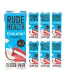 Rude Health 6 x 1 liter organic coconut drink 100% natural organic drink lactose -free milk -free and gluten -free without added sugar awarded healthy and vegan 100% recyclable packaging coconut (6 pieces) - Buy Online on SooperMarket.com