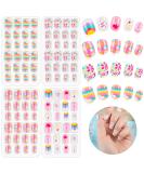 96 Pcs Kids False Nails Children Press on Fake Nail Tip Cartoon Kids Full Cover Short Fingernail Children Artificial Nail Tips Kids Pre-glued Fake Nail Stickers for Girls Nails Art Decoration Hearts - Buy Online on SooperMarket.com