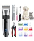 BarberBoss Cordless Dog Grooming Clipper - Waterproof Ceramic Blades LED Display Fast Charging Electric Pet Clippers for Dogs Cats Pets Hair Trimmer QR-9082 - Buy Online on SooperMarket.com