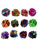 SunGrow Cat Crinkle Balls, 1.5-2 Inches, Lightweight, Ideal for Kittens and Adult Cats 12 Pieces Multicolor - Buy Online on SooperMarket.com