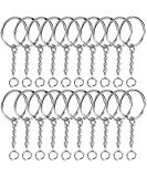 Teenitor Metal Split Key Chain Rings - 60 Pack 25mm Key Chains with 26mm Chains and Jump Rings - Ideal for Arts and Crafts - Buy Online on SooperMarket.com
