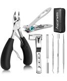Toenail Clippers for Seniors Thick Toenails, Aucurwen Heavy Duty Toenail Clippers for Thick Toenails, Toe Nail Clippers Adult Thick Nails Long Handle, Large Toenail Clippers for Thick Nails 7Pcs - Buy Online on SooperMarket.com