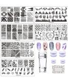 Jeewheet Nail Art Starter Kit - 6PC Nail Stamps & 4 Replacement Heads | Flame Patterns for Perfect Nails - Buy Online on SooperMarket.com