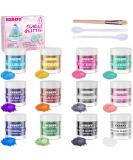 Edible glitter set - 12 colors glitter powder for drinks tasteless food coloring powder glitter powder for chocolate cake fondant drinks liquids- 3G - Buy Online on SooperMarket.com