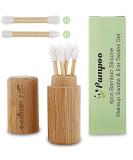 Reusable Bamboo Qtips Set with Carrying Case - Eco-Friendly, Plastic-Free, Zero Waste Packaging - Buy Online on SooperMarket.com