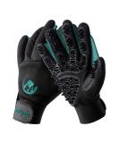 COOLJOB Patented Pet Grooming Gloves with Web - Reusable & Washable Brush for Dogs, Cats, Horses - Hair Remover & Massage Tool - Shedding Supplies for Washing & Bathing - Men's One Size - Buy Online on SooperMarket.com