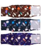 MICOOYO Reusable Dog Diapers for Male Dogs | 3 Pack Washable Belly Bands | Super Absorbent & Durable XS Size for Newborn Dogs | Space Theme - Buy Online on SooperMarket.com