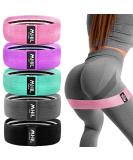 MhIL 5 Resistance Bands Set for Working Out - Best Exercise Bands for Legs, Butt, and Glutes - Stretch Gym Fitness Bands for Men and Women - Home Elastic Loops in Pink, Black, Green, Purple, Grey - Buy Online on SooperMarket.com