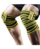 TAVIEW Weightlifting Knee Choner & Elbow Support - 1 Pair 180cm Elastic Compression for Powerlifting Fitness Cross-Training & Gym - Yellow - Buy Online on SooperMarket.com