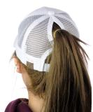 Ponycap Messy High Bun Ponytail Trucker Baseball Cap - White - Buy Online on SooperMarket.com