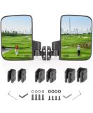 10L0L Golf Cart Mirror No Drilling Side Mirrors Universal for Club Car, EZGO,Yamaha, Folding Side Rear View Mirrors Adjustable 180 Degree HD Glass Side Mirror-No Drilling Required - Buy Online on SooperMarket.com