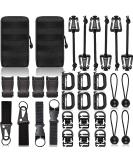 Molle Accessories Kit of 28 Attachments, D-Ring Grimloc Locking Gear Clip for 1 Webbing Strap Tactical Backpack Web Dominator Elastic Strings Strap - Buy Online on SooperMarket.com