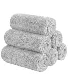 SINLAND Microfiber Face Towels Ultra Soft Bamboo Charcoal Facial Washcloths Face Cloth for Bath12Inch x 12Inch 6 Pack - Buy Online on SooperMarket.com