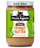 Once Again Organic, Creamy Peanut Butter - Salt Free, Unsweetened - 16 oz Jar - Buy Online on SooperMarket.com