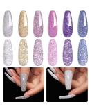 Beetles Reflective Glitter Gel Nail Polish Kit - 6 Holographic Colors for Sparkling Manicures - Buy Online on SooperMarket.com