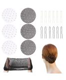 6-Piece Hair Network Set with 12 Hair Needles - Elastic Hair Nets for Ballet Dancers & Children | Bozily Women's Knot Bun Accessories - Buy Online on SooperMarket.com