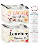 24 Pieces Teacher Appreciation Present Set  12 Teacher Survival Kit Bag Makeup Pouch Bag  12 Teacher Blessing Card Bracelet  Teacher Cosmetic Bag Kit for Teacher's Day (Cute Style  7.9 x 5.3 Inch) Cute Style 7.9 x 5.3 Inch - Buy Online on SooperMarket.com