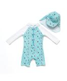 BONVERANO Baby Boy UV Protection Swimsuit | Long-Sleeved One Piece | Green | 12 Months - Buy Online on SooperMarket.com