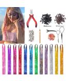 Hair Tinsel Kit (48 Inch 12 Colors 3000 strands) Fairy Tinsel Hair Extensions with Tools - Glitter Hair Tinsel Kit Heat Resistant Accessories for Girls Women Kids Christmas New Year Multi 12 colors - Buy Online on SooperMarket.com