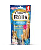 Ciao Churu Rolls by INABA Cat Treat - Chicken Tuna & Scallop Flavour (4 x 10g) / Crispy Sticks with Creamy Filling Cat Treat Delicious & Healthy Snack Hand Feeding Natural Grain Free Chicken Tuna & Scallop 40 g (Pack of 1) - Buy Online on SooperMarket.com