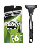 Gillette Mach3 Disposable Razors for Men - 6 Count | Sensitive Skin Design - Buy Online on SooperMarket.com