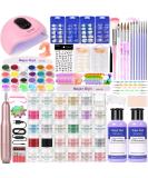 DouborQ Acrylic Nail Kit with Electric Nail Drill, UV Nail Lamp, 29 Color Acrylic Powder Starter Set - Complete Nail Art Supplies for Beginners - Buy Online on SooperMarket.com