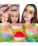 Ecofavor Water Activated UV Reactive Pastel Cake Eyeliner - 10 Colors Hydra Eye Liner for Face & Body - Glow in Blacklight for Halloween & Club Makeup - Buy Online on SooperMarket.com