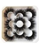Pooplunch False Eyelashes 25MM Fluffy Dramatic Faux Mink Lashes 5 Pairs Long Thick Volume Messy Crossed Fake Eye Lashes Pack Fluffy|17-25MM - Buy Online on SooperMarket.com
