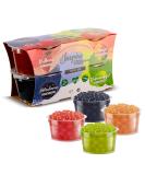 Inspire food bubble tea pearl set - 4 -pack popping boba fruit beads |Strawberry mango green apple blueberry |Tapioka pearls 100% vegan and gluten -free without artificial dye 100g strawberry mango green apple blueberry 4 x 100 grams - Buy Online on SooperMarket.com