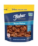 Fisher Pecan Halves, 24 Ounces, Unsalted, No Preservatives, Naturally Gluten Free, Non-GMO, Vegan, Paleo, Keto Nuts 1.5 Pound (Pack of 1) Halves - Buy Online on SooperMarket.com