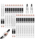 26 Pieces White Eyeliner Pencil with Sharpener Soft Strokes White Eyeliner Pencil Eye Silkworm Brighten Eye Liner Pen Multipurpose Makeup Tool for Eyeshadow Lip Liner - Buy Online on SooperMarket.com