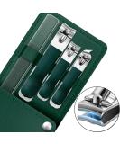 Bleswin 4-Piece Stainless Steel Nail Clipper Set | Dark Green Toenail & Fingernail Care for Men & Women - International Shipping Available - Buy Online on SooperMarket.com