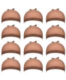 12 Pack Light Brown Nylon Wig Caps for Women & Men - Comfortable & Durable | Best Price Online - Buy Online on SooperMarket.com